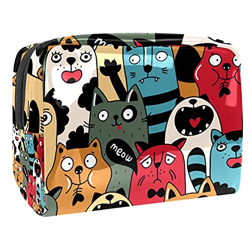 Trousse de maquillage licorne Vanity cosmétique zippé pour femme et fille, format 18.5x7.5x13cm