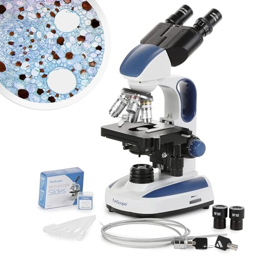 Image of AmScope - 40X-2500X Advanced Student and Professional Compound Microscope w /Ergonomic Design - B270C-KT