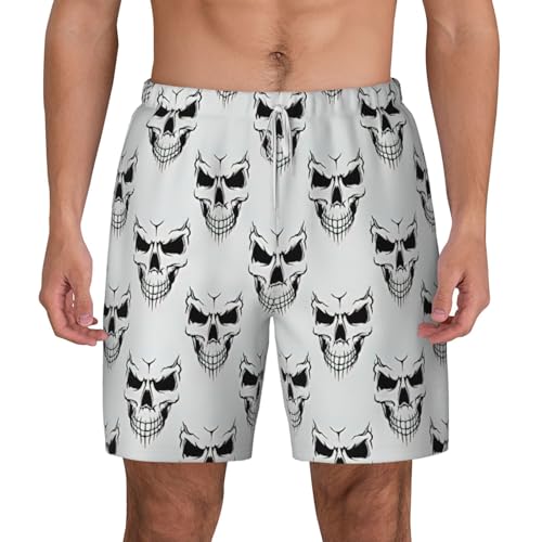 Short de bain squelette homme pour beach-volley et vacances d'Halloween à la plage