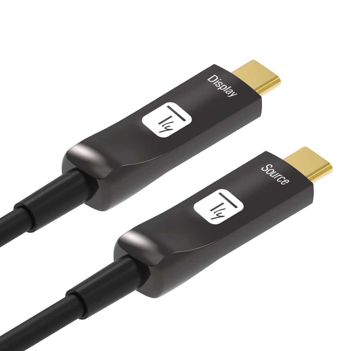 Techly 367614 Cavo Audio/Video Ottico Attivo USB-C™ M/M AOC Fibra Ottica 4K 20m Nero