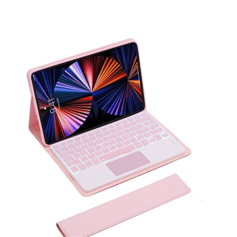Étui pour Xiaomi Pad 6 et 6 Pro avec clavier rétroéclairé rose - 7