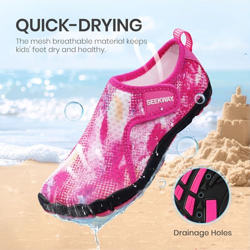 Image of SEEKWAY Barefoot Water Shoes for Kids - Wide Toe Box and Quick-Dry Sand Shoes Toddler for Hiking Swim Beach Pool Kayak Sport Accessories, Camping Essentials Non-Slip for Boys Girls Sizes