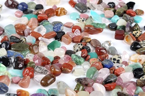 Image of ZenQ 1 lb Crystal Chips, Tumbled Stone Chips for Crafts | Polished, Undrilled Gemstones for Resin Art, Vase Filler, Plant Decor, Candle Making, and DIY Projects
