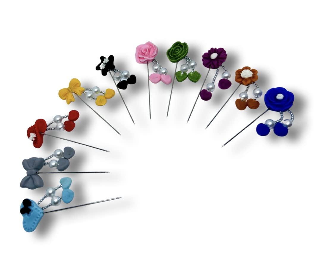 The Modest Store – Set of 10 Elegant pins for Stole, Abaya, Hijab and Scarf | Matte Floral Heart Star Crown Bow Multicolour Brooches for Women | Girls (Combo 1) - pack of 10 (B0BG2ZC7DV) Amazon Price History, Amazon Price Tracker
