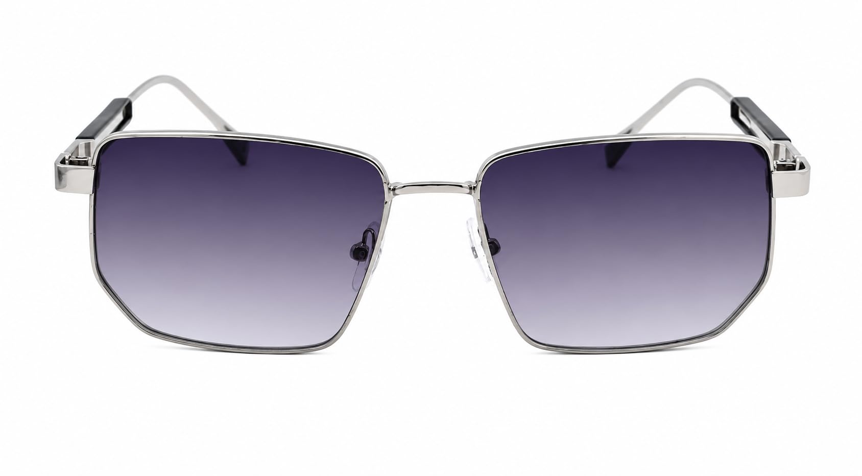 Rectangular Sunglasses, Gold Metal Frame Gradient Lenses, Classic Style-image-23