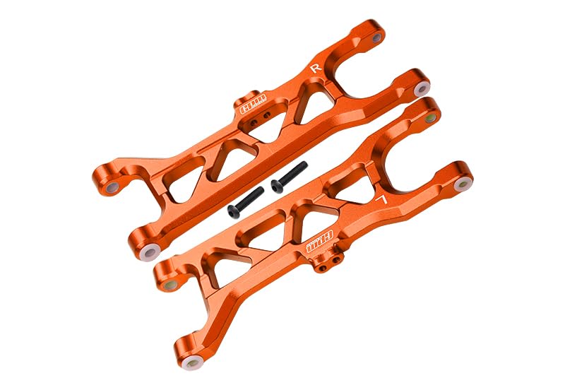 GPM For Arrma 1/10 KRATON 4S BLX Upgrade Parts Aluminum Front Lower Arms - 2Pc Set Orange