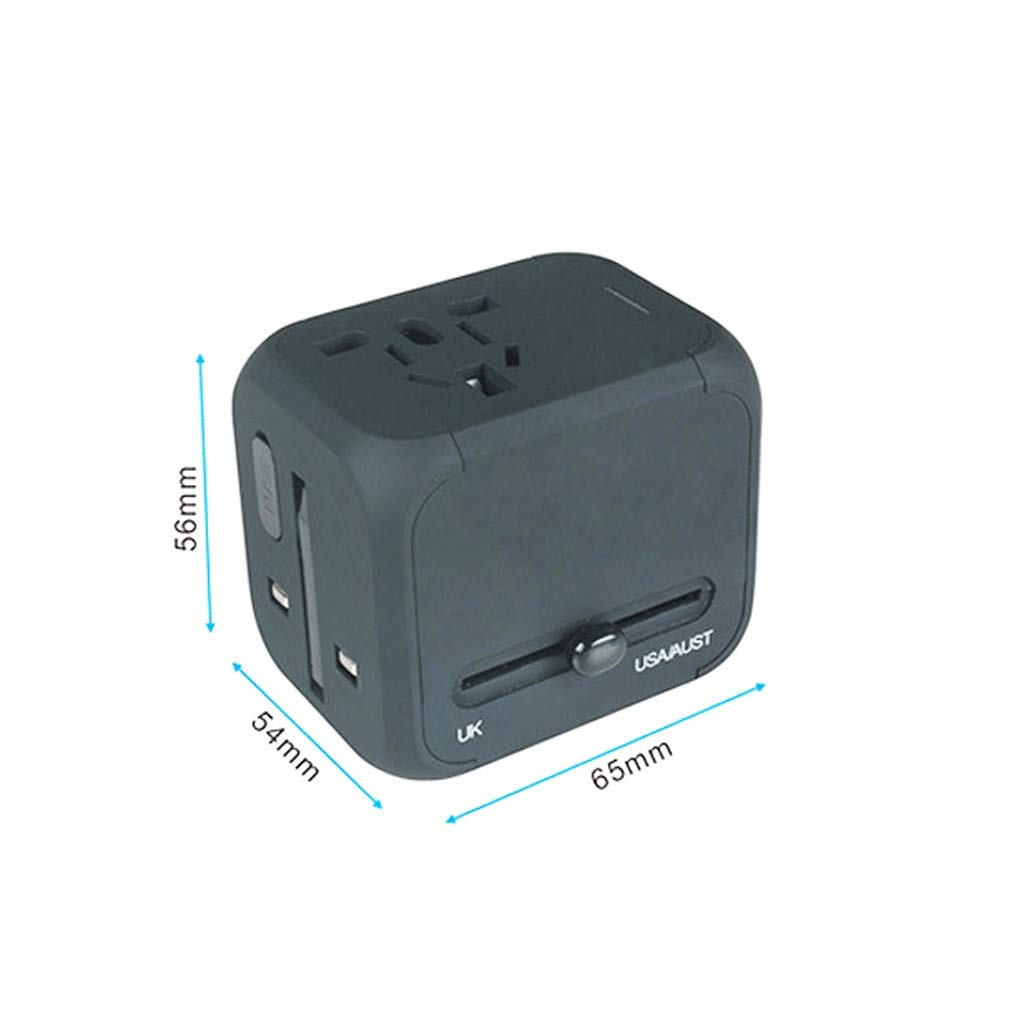 International Plug Converter, Worldwide Universal Adapter, Przenośne Travel International Carging Conversion Gent (Color : C, Rozmiar : 5.4 * 6.5 * 5.6cm)