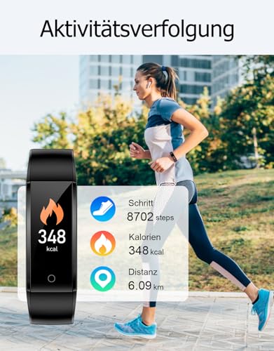 GRV Schrittzähler Uhr Ohne Bluetooth/App/Handy für Damen Herren Kinder,Fitness Tracker Fitnessuhr...