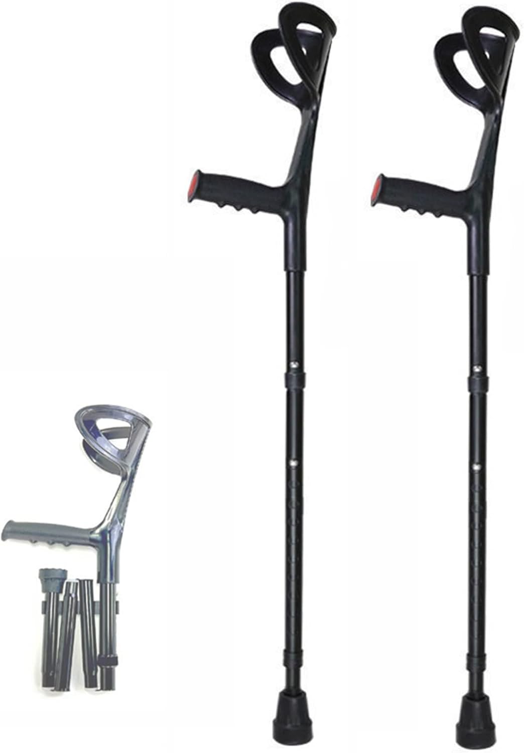 GHARAZ Folding Adult Crutches, Adjustable Forearm Crutches