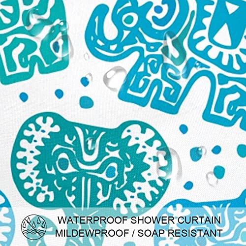 Rideau de douche éléphant indien pour une décoration de salle de bain évasion - 4