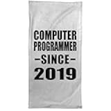 Gifts, Computer Programmer Since 2019, Hand Towel 15x30 inch Soft Tea Dish Cloth for Kitchen Bath - for Birthday Anniversary Christmas Mothers Day Fathers Day Party, to Men Women Him Her