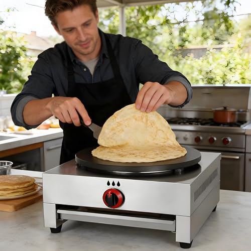 Plancha de crepes grande para crepes, antiadherente, para panqueques de escritorio, sartén antiadherente para crepes, para el hogar, restaurante