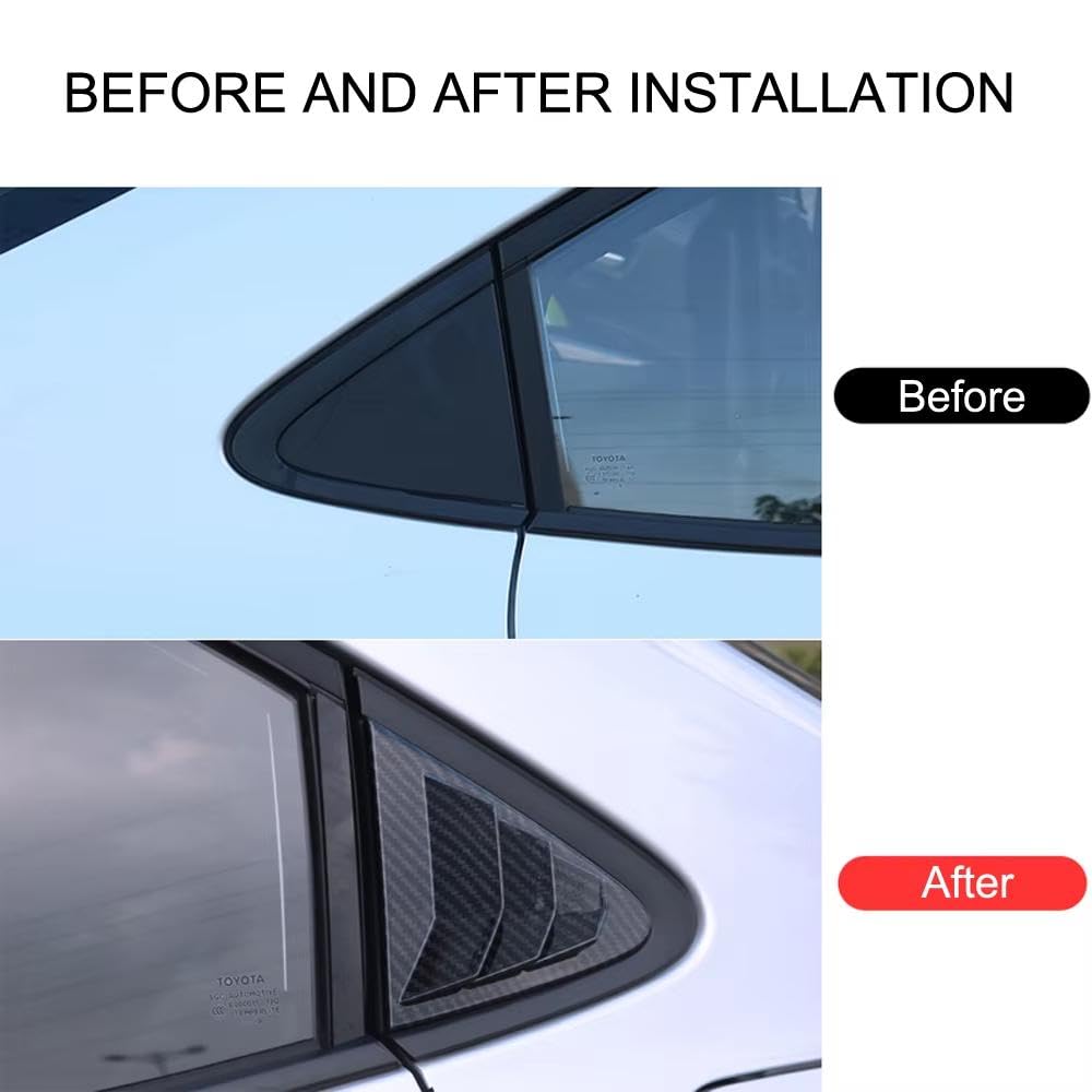 Rivestimenti Esterni Feritoia Per Toyota Corolla Berlina 2019-2022 | Aspetto Dinamico, Impermeabile, Migliora La Privacy(Bright Black)