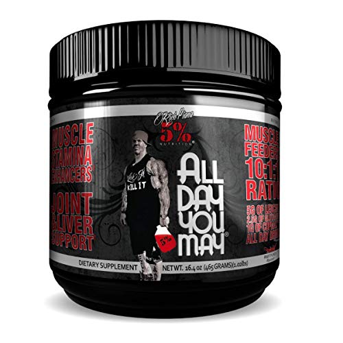 5% Nutrition - Rich Piana All Day you May (30 serv) Fruit Punch Pack Zonder statief, 465 g