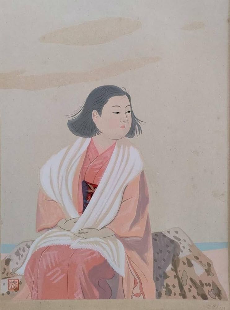 中村岳陵、都会女性職譜・チンドン、希少画集画、新品高級額装付 中村岳陵、都会女性職譜・チンドン、希少画集画、新品高級額装付