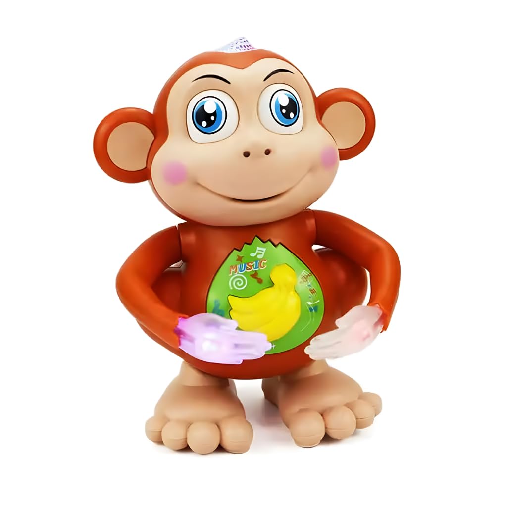 KEENBEY Hero Dancing Monkey Toy | Swinging and Dancing Musical Toy with Light and Music for Babies Kids & Toddlers Funny Cartoon Monkey for 1+ Years.