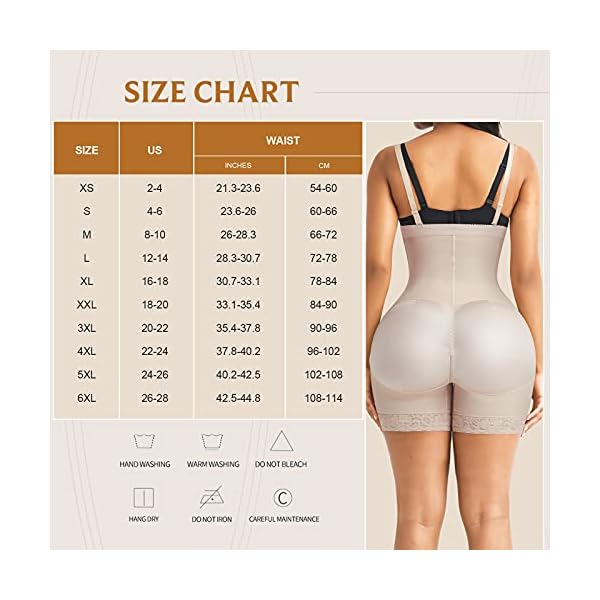 FeelinGirl-Shapewear-for-Women-Seamless-Firm-Triple-Control-Faja-Plus-Size-Thigh-Slimmer-Tummy-Control-Body-Shaper FeelinGirl Shapewear for Women Seamless Firm Triple Control Faja Plus Size Tummy Control Body Shaper Skin S