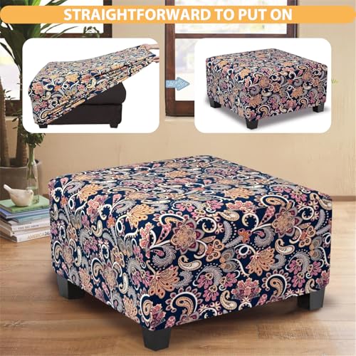 55% Off Ottoman Cover with Nonslip Elastic Bottom - Image 5