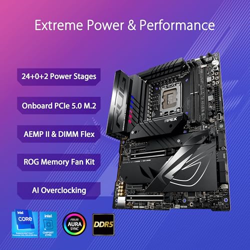 ROG MAXIMUS Z790 APEX ENCORE Scheda madre Intel LGA 1700, ATX DDR5, Intel Wi-Fi 7, 5 slot M.2, PCIe 5.0 NVMe SSD, USB Type-C, AI Overclocking, Cooling II e Networking, Aura Sync RGB - Scheda madre - Immagine 2