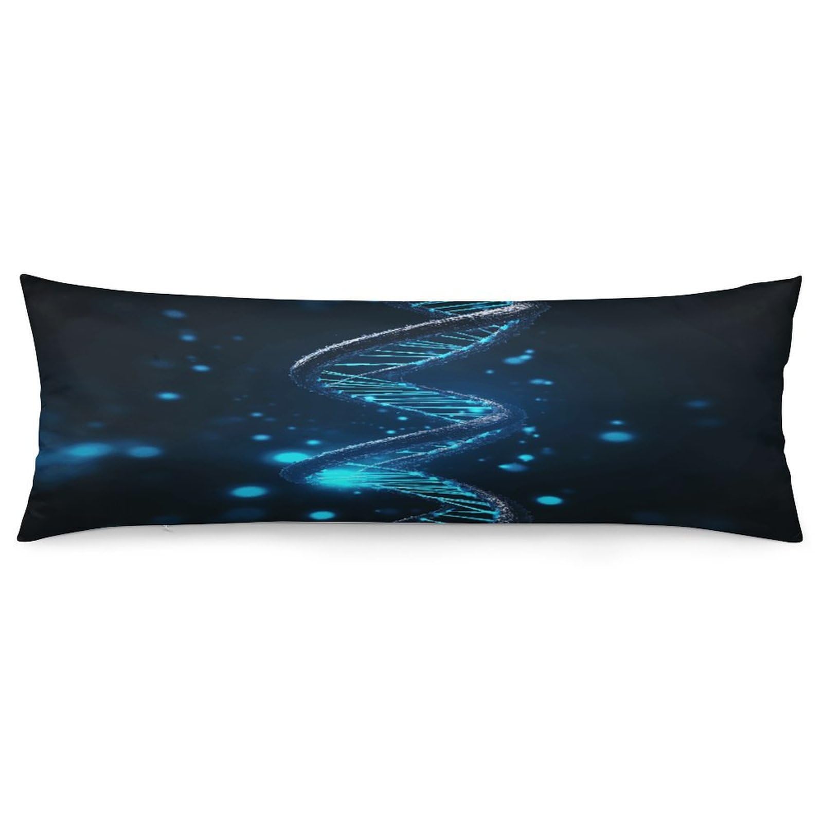 Blue DNA Structure Pillow Cover with Zipper Pillow Case Super Soft and Cozy Body Pillowcase 19 X 53 Inches Luxury Long Pillowcase for Couch Sofa Chair Bed Home Decor Pillows Cover