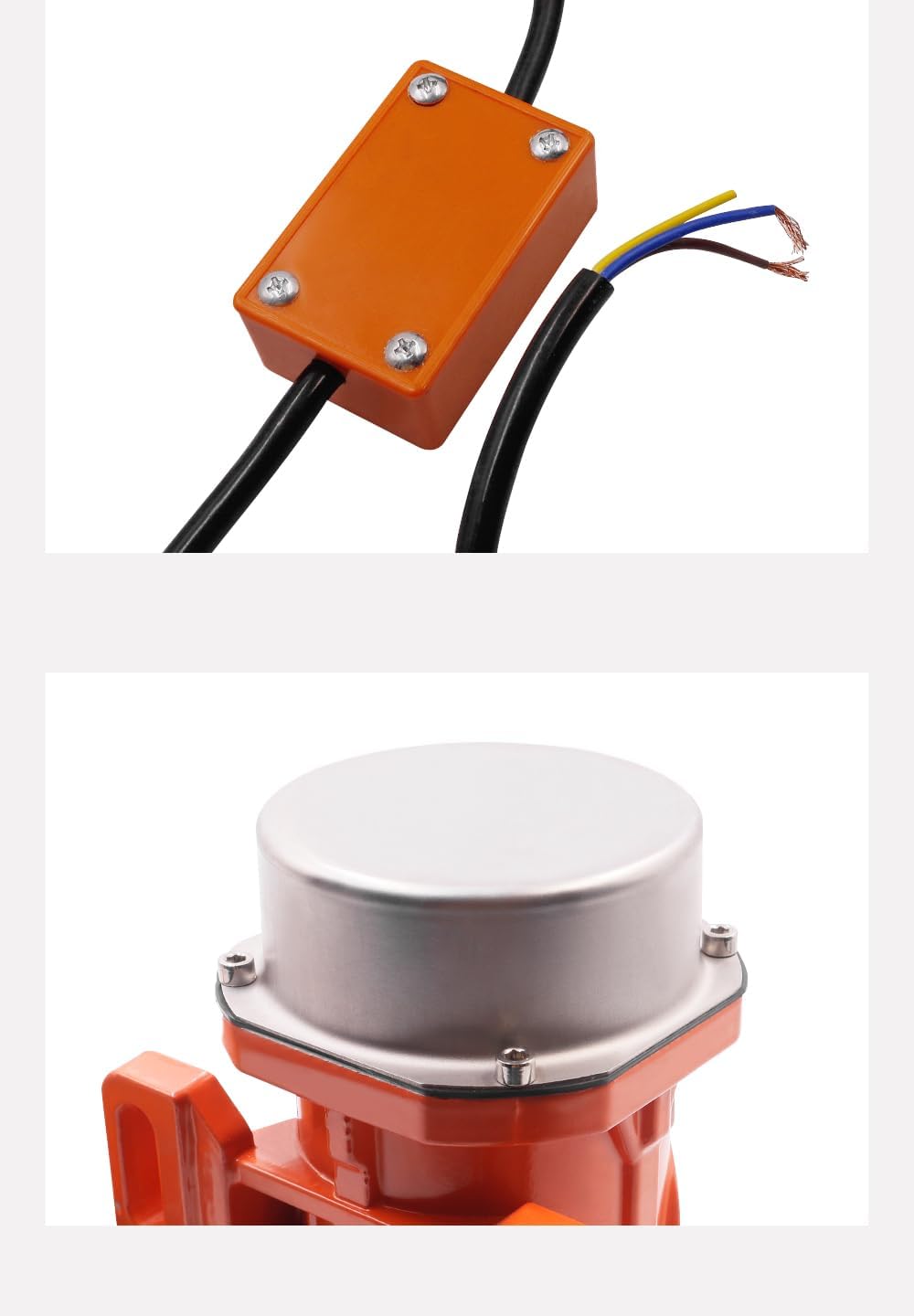120W Concrete Vibrator Vibration Motor Single Phase AC 220V 3600rpm Aluminum Alloy Vibrating Motor for Shaker Table,Vibrating Feeder,Vibrating Screen