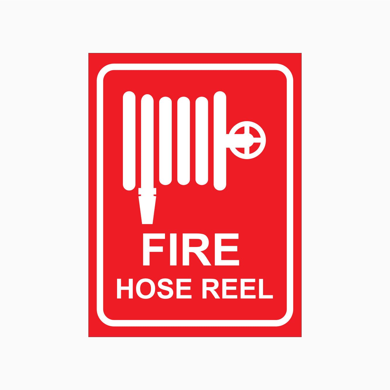 FIRE HOSE REEL Sign Workplace Metal Tin Sign 8 x 12 inch for Industrial & Commercial Series