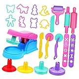 HANABASS Juego de 22 Piezas Herramientas para Plastilina y Arcilla, Kit de Moldes de Animales con Rodillos para Niños,...