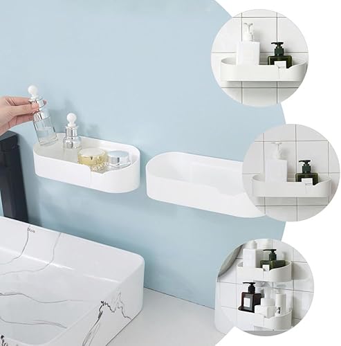 Miniatura 2 de Organizador de baño, organizador de baño, 2 piezas, organizador de ducha de baño, estantes de drenaje de ducha, montaje en pared, estante de ducha