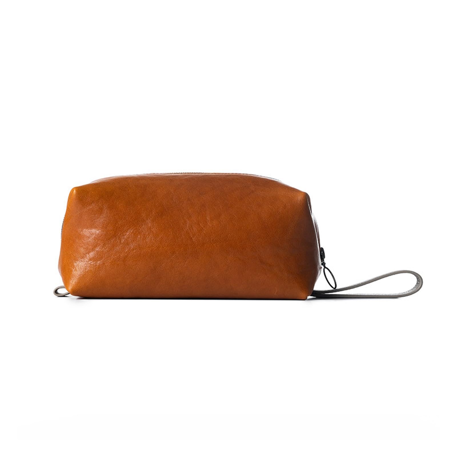 Neceser de Cuero for Hombres - Organizador de artículos de tocador for Ducha de baño - Neceser de Maquillaje cosmético for Mujeres(Brown)