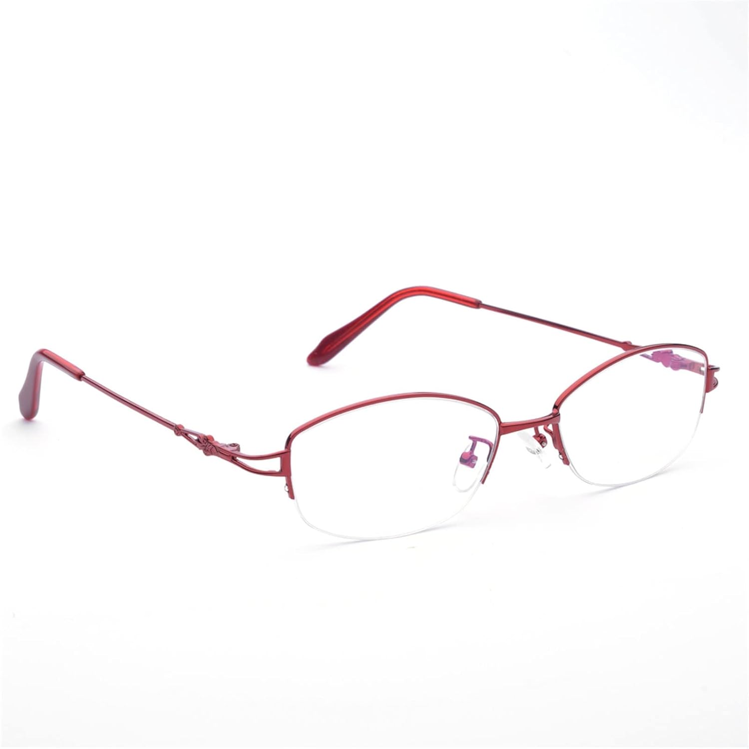 Fuisetaea Titanium Alloy Nearsighted Glasses - Womens Distance Half Frame Myopia Glasses - Image 4