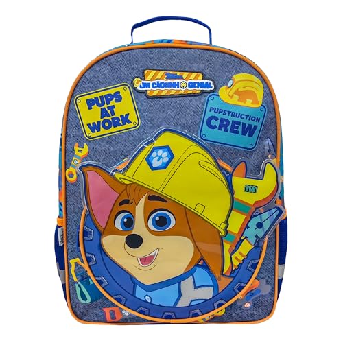 Mochila Escolar G - Um Cãozinho Genial Disney Jr, Bolso Frontal com Patch em PVC, Logo Emborrachado | Dermiwil