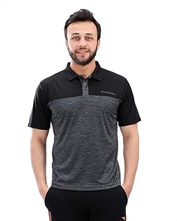 تيشيرت بولو بوليستر قصة ضيقة باكمام قصيرة وشعار مخيط للرجال من ديادورا