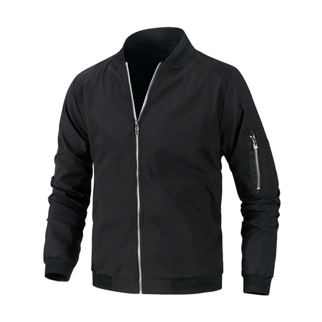 Survêtement grande taille homme et veste bomber noire polyvalente - 8