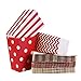 FLOWOW Scatole di Popcorn 36PCS Scatola degli spuntini Contenitori di Popcorn Contenitori di Caramelle per Spuntini del Partito, Dolci, Popcorn e Regali,Stoviglie monouso, Festa del Neonato Rosso