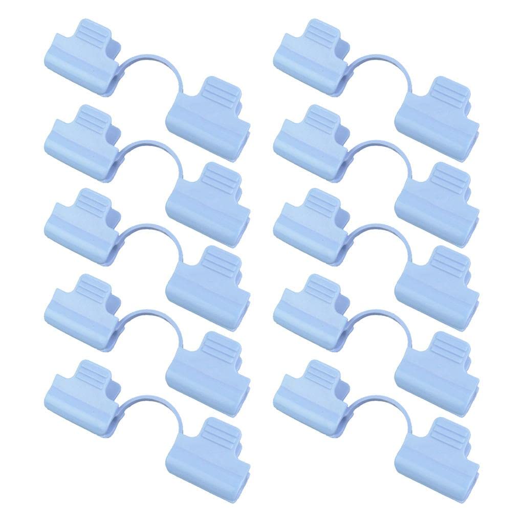 10x Greenhouse Film Netting Tunnel Hoop Clips Clamps 2 Head_Blue_8mm-image-35