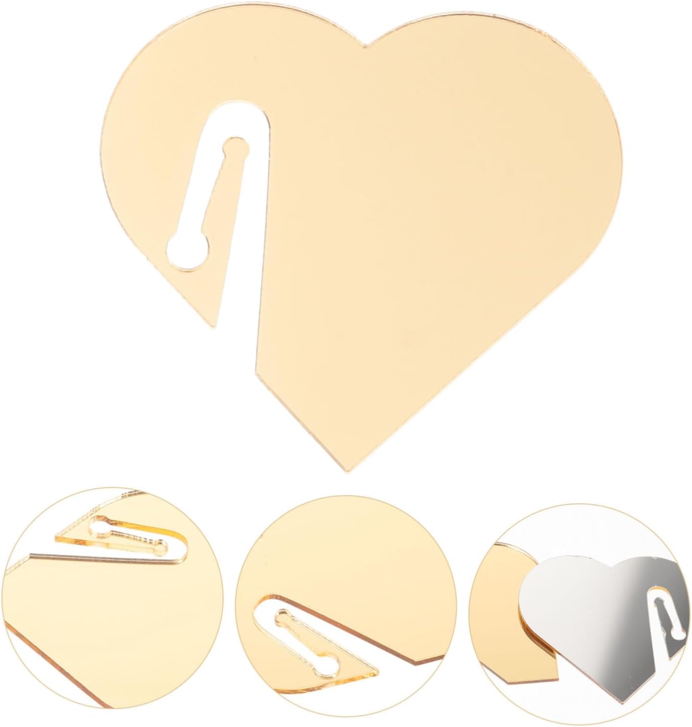 50pcs Heart Shape Acrylic Wine Glass Labels Decorative Drink Tags for Women