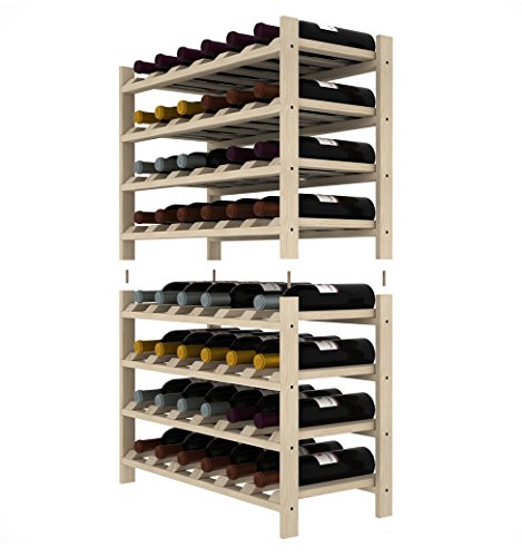 Estantería modular para vino 24 botellas de pino miniatura 3