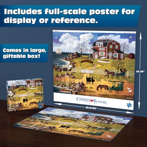 Buffalo Games Charles Wysocki - Formulating the Plan - 1000 Piece Jigsaw Puzzle - Multicolor, 26.7 x 19.75 in - Blue Board & Poster - Adult Jigsaw Puzzles 1000 Pieces - Charles Wysocki Art by Buffalo Games - Image 2