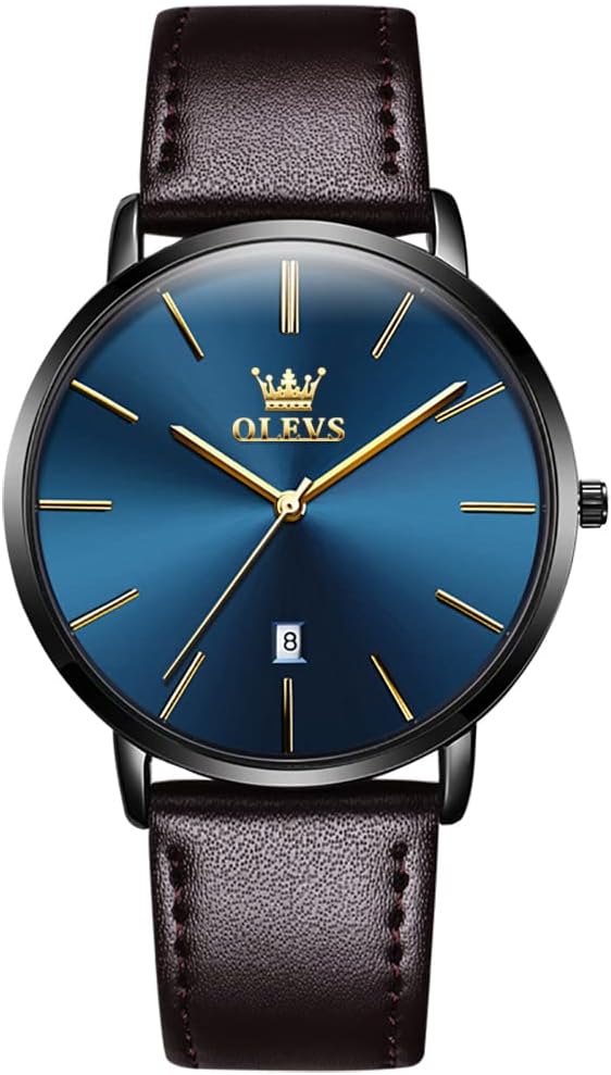 – Men Automatic Watch Skeleton 5 Hands Mechanical Classic Luxury Multi Calendar Stainless Steel Waterproof Wrist Watch for Men
