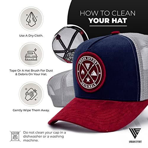 Image of Urban Effort Trucker Hat for Men - Mesh Back Baseball Cap, 5 Panel Snapback Hats for Men and Women