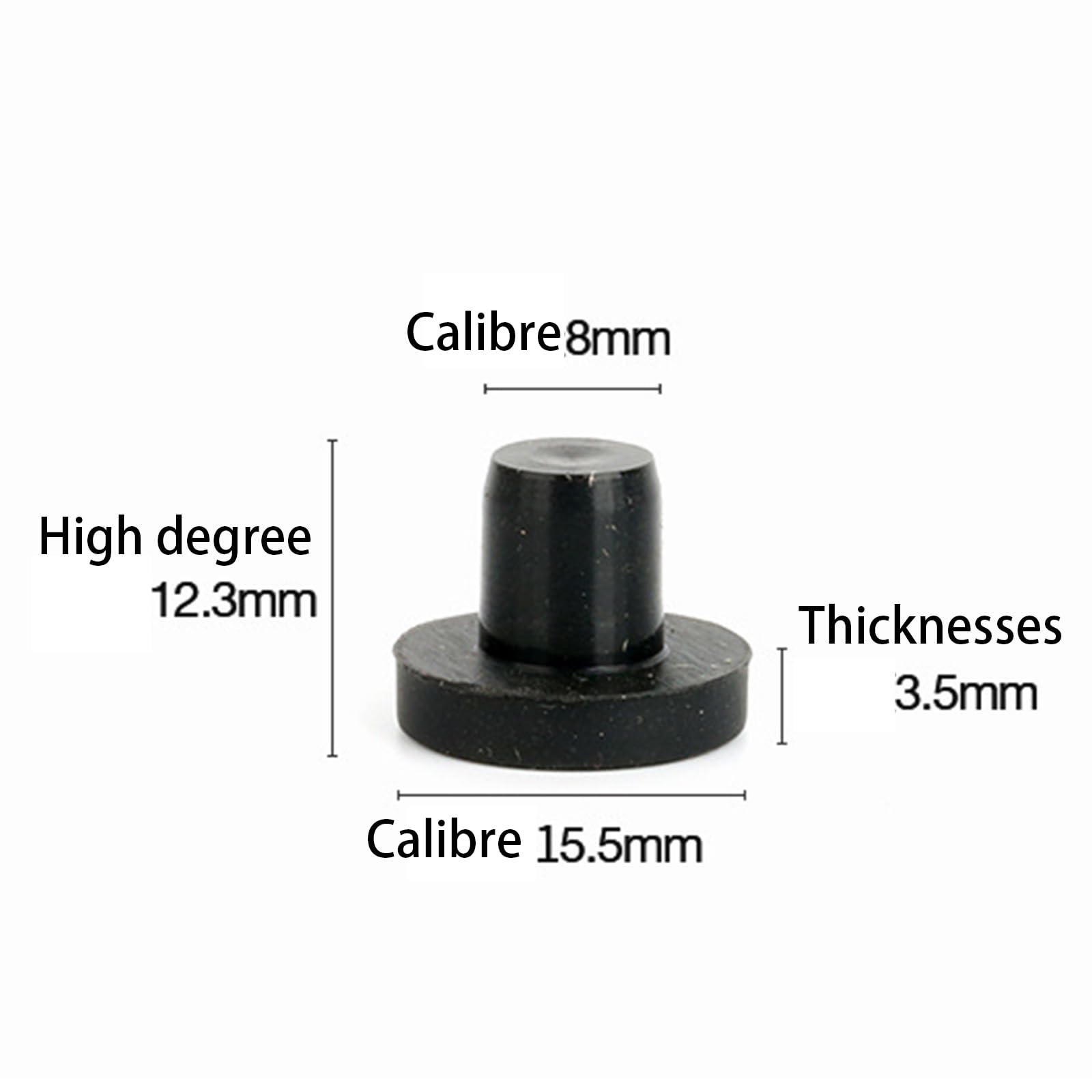 Leliafleury 20Pcs Silicone Solid Stoppers 8mm Silicone Plugs Black Hole Plugs for Bottle Furniture Cabinets Bookshelves - Image 2
