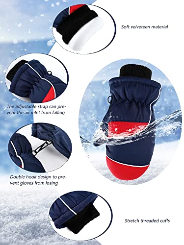Image of SATINIOR Kids Snow Mittens Waterproof Winter Ski Gloves Warm Thicken Snow Gloves for Girls Boys