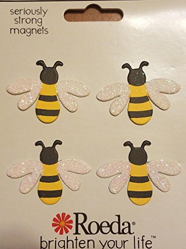 Set de 4 Imanes Decorativos de Abeja miniatura 2