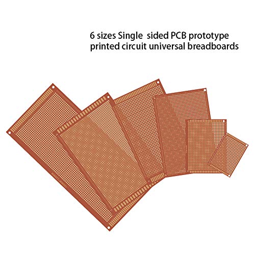 32 Pcs Single Sided Pcb Board Prototype Kit 6 Sizes Universal Printed Circuit Protoboard For Diy Soldering Project Compatible With Arduino Kits #TOP1