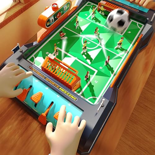 Tyinerc Tischfußballbrettspiel, Fußball -Tischspiel | Fußball -Tischplattenfamilienbrettspiel | Indoor -Sport -Bildungspulenspielzeug, Fußball -Set mit Score Keeper für Kinder Erwachsene zu Hause, – Bild 3