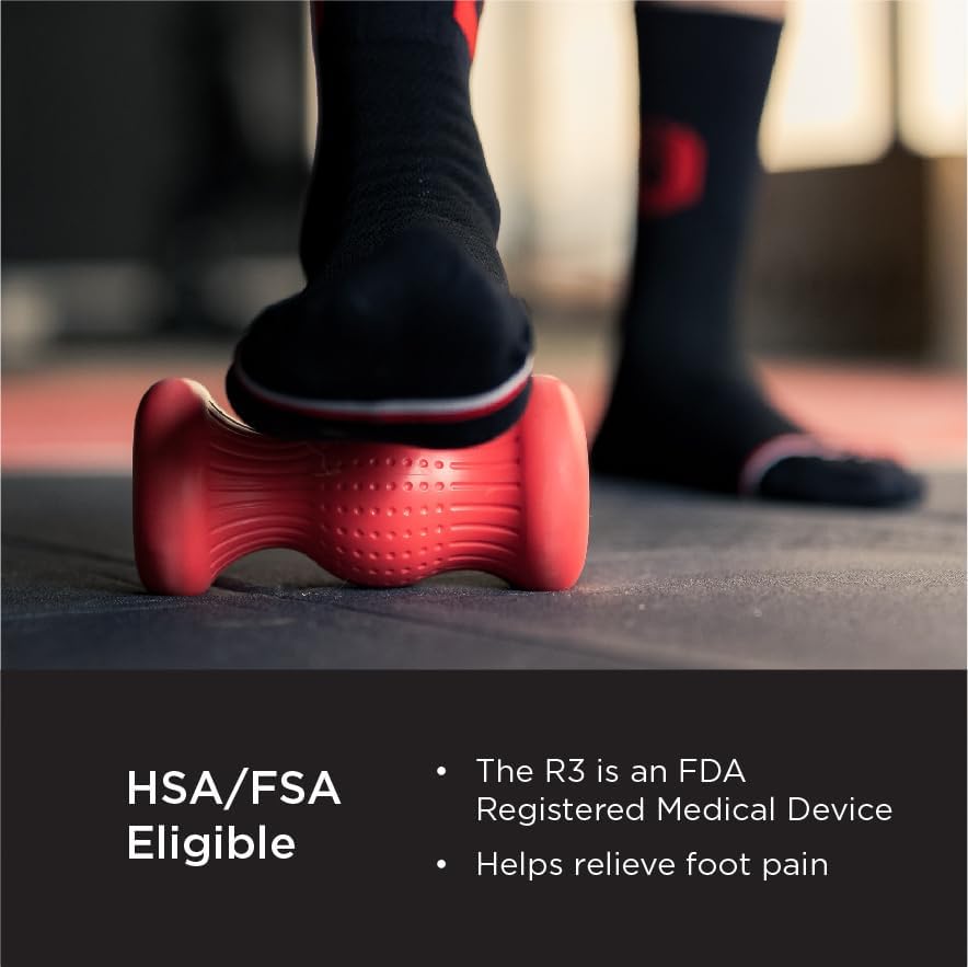 ROLL Recovery R3 (Sea Salt Gray) - Orthopedic Foot & Plantar Fascia Massage Roller - Image 4