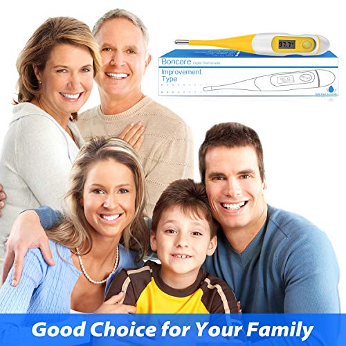 Oral Thermometer for Adults, Digital Thermometer for Fever (Yellow)