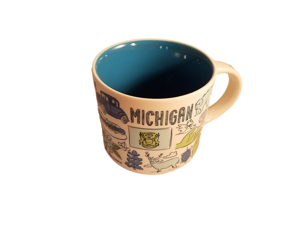 Amazon.com: Starbucks Michigan Been There Series Ceramic Coffee Mug, 14 oz  : Home & Kitchen