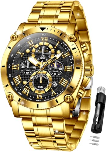 Image of OLEVS Watches for Men Automatic Self Winding Luxury Dress Big Face Tourbillon Skeleton Wrist Watches
