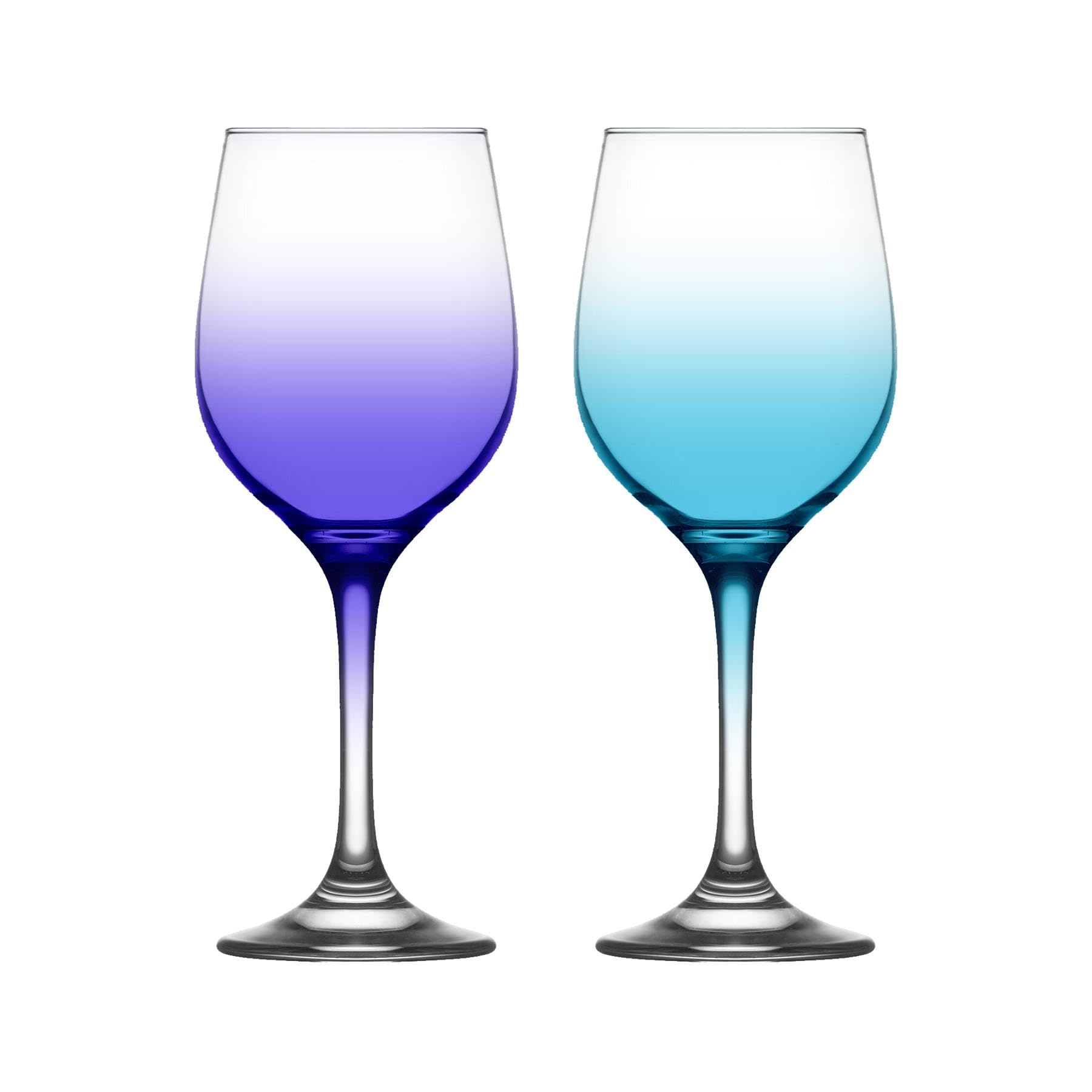 LAV 395ml Fame Verres à Vin - Couleurs Complètes - 12x Lavable au Lave-Vaisselle Verre Mariage Noël Anniversaire Fête Boire Verrerie Gobelet Cadeau